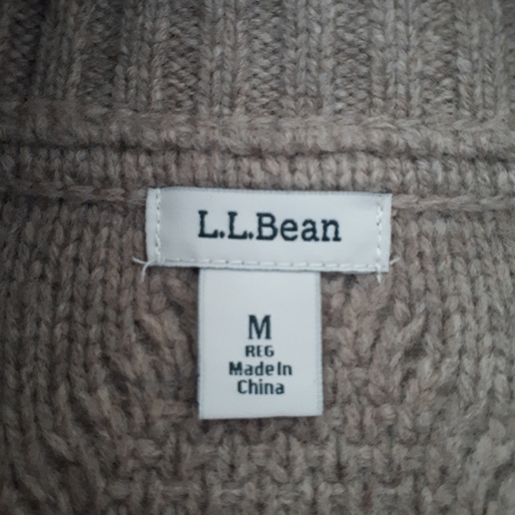 L.L. Bean Merino Wool Blend Cardigan Sweater - Picture 3 of 6